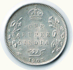 reverse: 	INDIA - Edoardo VII (1902-1910) - Rupia 1903.