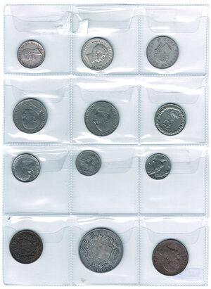 obverse: SAVOIA - 12 monete sabaude in pagina d’album.