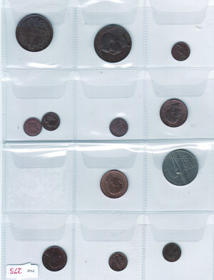 reverse: SAVOIA - 12 monete sabaude tra cui 2 Lire 1926 (BB+) le altre in Ae FDC  10 Cent. Umberto 1893 Birminghan . 10 Cent. 1911 etc. da visionare. Richiesta 120