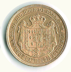 reverse: PARMA - Maria Luigia - 40 Lire 1821.