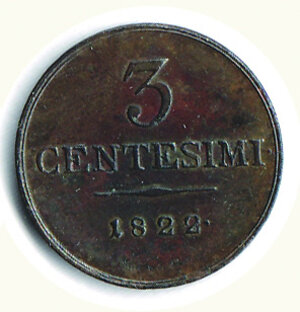 reverse: VENEZIA - Lombardo Veneto - Francesco I - 3 Cent. 1822