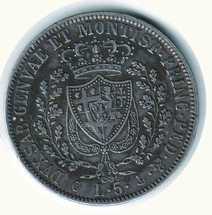 reverse: SAVOIA - Carlo Felice (1821-1831) - 5 Lire