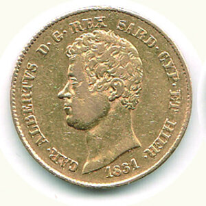 obverse: SAVOIA - Carlo Alberto - 20 Lire 1831