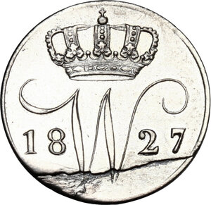 obverse: Netherlands.  William I (1815-1840). 5 Cents 1827