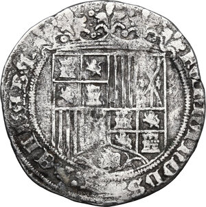 obverse: Spain.  Ferdinand and Isabel (1476-1516). AR Real n.d. Burgos mint