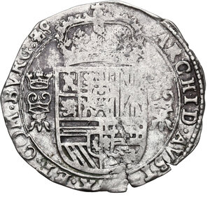 obverse: Spanish Netherlands, Brabant.  Philip IV of Spain (1621-1665). AR Patard 1622, Dole mint