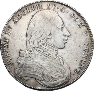 obverse: Sweden.  Gustav IV Adolf (1792-1809). AR Riksdaler 1801