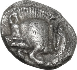obverse: Mysia, Kyzikos. AR Obol, c. 450-400 BC