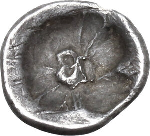 reverse: Caria, uncertain mint. AR Hemiobol, 5th century BC