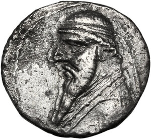 obverse: Kings of Parthia.  Mithradates II (121-91 BC). AR Drachm, Rhagai  mint, 109-95 BC