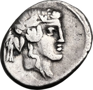 obverse: Q. Titius.. AR Denarius, 90 BC