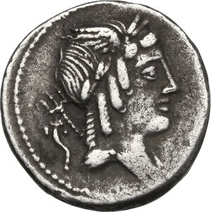 obverse: L. Julius Bursio. . AR Denarius, 85 BC