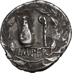 reverse: Q. Caecilius Metellus Pius.. AR Denarius, 81 BC