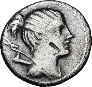obverse: C. Postumius.. AR Denarius, 74 BC
