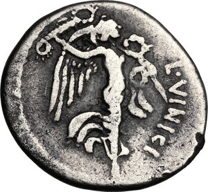 reverse: L. Vinicius.. AR Denarius, 52 BC