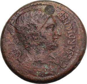 obverse: Julius Caesar and C. Clovius. . Bronze, end 46-early 45 BC