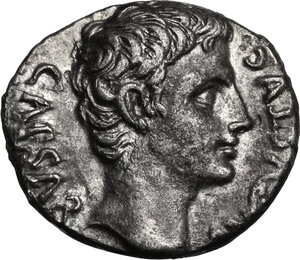 obverse: Augustus (27 BC - 14 AD).. AR Denarius, 19 BC, Colonia Patricia mint