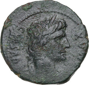 obverse: Augustus (27 BC - 14 AD) .. AE As. Lugdunum (Lyon) mint. Struck 10-7(?) BC