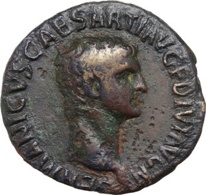 obverse: Germanicus (died 19 AD).. AE As, struck under Claudius, 50-54