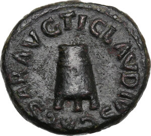 obverse: Claudius (41-54).. AE Quadrans, 41 AD
