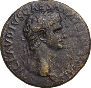 obverse: Claudius (41-54).. AE Sestertius, Rome mint