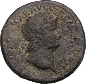 obverse: Nero (54-68).. AE Sestertius, c. 65 AD