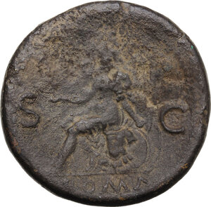 reverse: Nero (54-68).. AE Sestertius, c. 65 AD