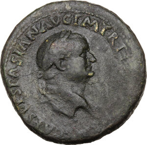 obverse: Vespasian (69-79 AD).. AE Sestertius, 71 AD