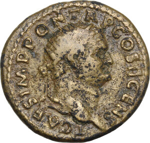 obverse: Titus as Caesar (69-79).. AE Dupondius, 72-73