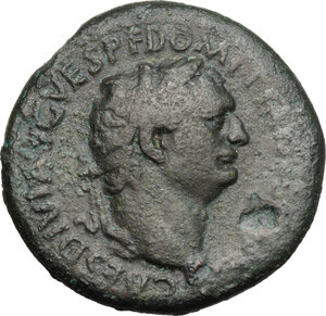 obverse: Domitian (81-96).. AE Sestertius, 80-81 AD