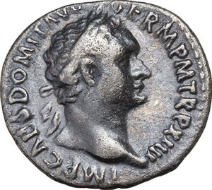obverse: Domitian (81-96 AD).. AR Denarius. Struck 88-89 AD