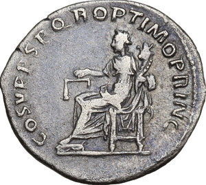 reverse: Trajan (98-117 AD). . AR Denarius, Rome. Struck 107-111 AD