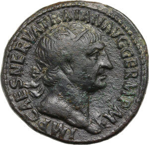 obverse: Trajan (98-117).. AE Dupondius, 101-102