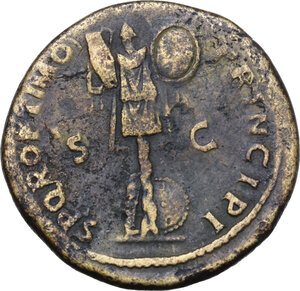 reverse: Trajan (98-117).. AE Dupondius, 103-111