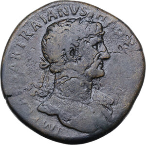 obverse: Hadrian (117-138).. AE Sestertius. Struck 118 AD
