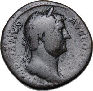 obverse: Hadrian (117-138).. AE Sestertius 137-July 138 AD