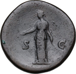 reverse: Hadrian (117-138).. AE Sestertius 137-July 138 AD
