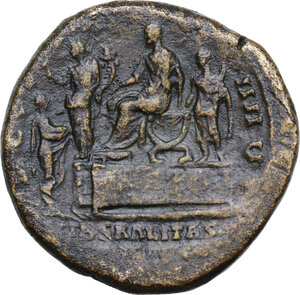 reverse: Antoninus Pius (138-161).. AE Sestertius, 145-161