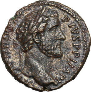 obverse: Antoninus Pius (138-161). AE As, 155-156