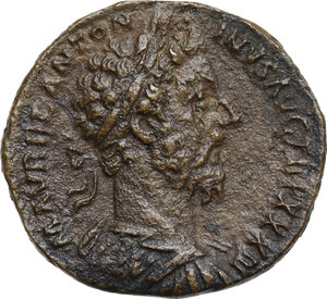 obverse: Commodus (177-192).. AE Sestertius. Struck 181-182 AD