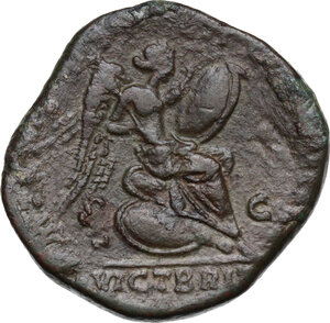 reverse: Commodus (177-192).. AE Sestertius. British Victory issue. Struck 185 AD