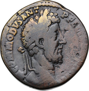 obverse: Commodus (177-192).. AE Sestertius, 187 AD
