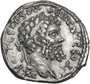 obverse: Septimius Severus (193-211).. AR Denarius. Emesa mint. Struck 194-195 AD