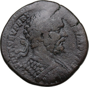 obverse: Septimius Severus (193-211) . AE Sestertius, 196-197 AD