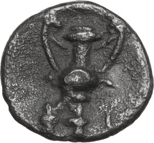 reverse: Southern Apulia, Tarentum. AR Obol, circa 280-228 BC