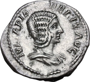 obverse: Julia Domna (died 217 AD).. AR Denarius. Struck 211-217 AD