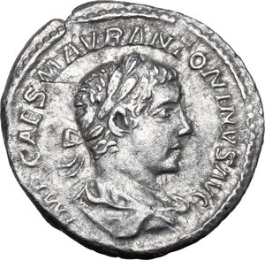 obverse: Elagabalus (218-222).. AR Denarius