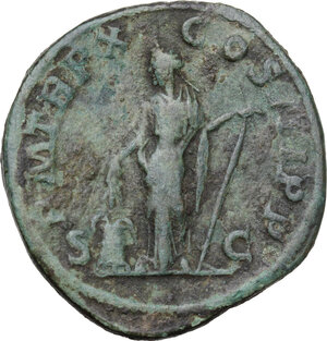 reverse: Severus Alexander (222-235 AD).. AE Sestertius, 231 AD