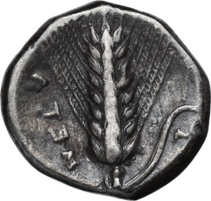 reverse: Southern Lucania, Metapontum. AR Nomos, circa 330-290 BC