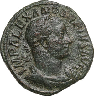 obverse: Severus Alexander (222-235 AD). AE Sestertius, Rome. Struck 232 AD